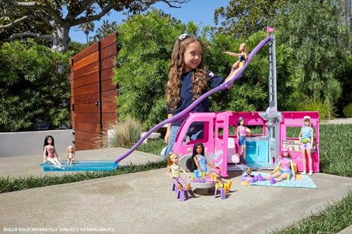 Barbie Camper Playset with 60 Doll-Sized Accessories T7686