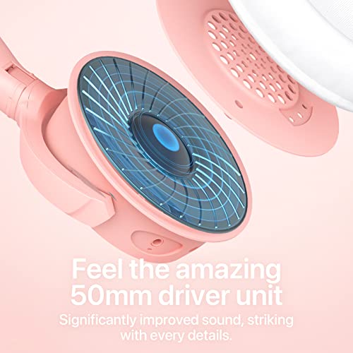 YOWU Cat Ear Headphones 4GS Wireless Bluetooth Noise Cancelling Headset with Mic Q849