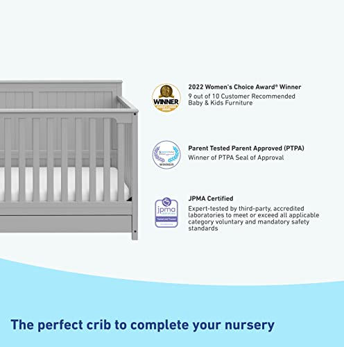 Graco Hadley 5-in-1 Convertible Crib with Drawer (White) M674