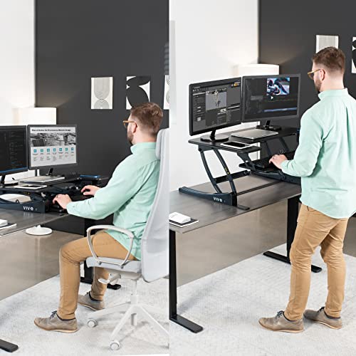 VIVO 36 inch Electric Stand Up Desk Converter, Black U953