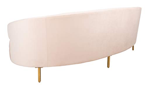 Safavieh Couture Primrose Glam Light Blue Velvet Curved Sofa K7197