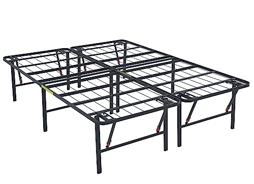 Amazon Basics Foldable Metal Bed Frame with Storage, Full Size, Black A770