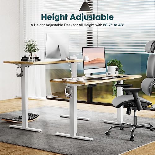 Adjustable Height Electric Standing Desk 55x24 Inch Black W5266