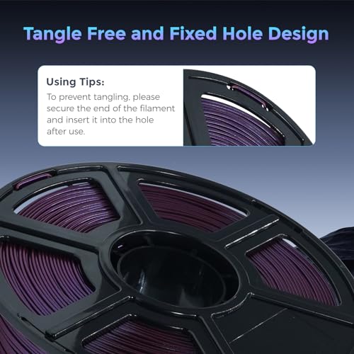 FLASHFORGE PLA Filament 1.75mm Burnt Titanium, Color Changeable 3D Printer Filament 1kg T433110