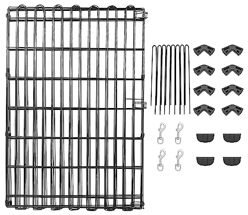 Amazon Basics Foldable Octagonal Metal Dog Playpen, Extra Large, Black G18040