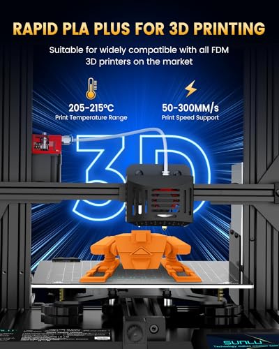 SUNLU PLA+2.0 3D Printer Filament Bundle 1.75mm, 4KG Black W6459