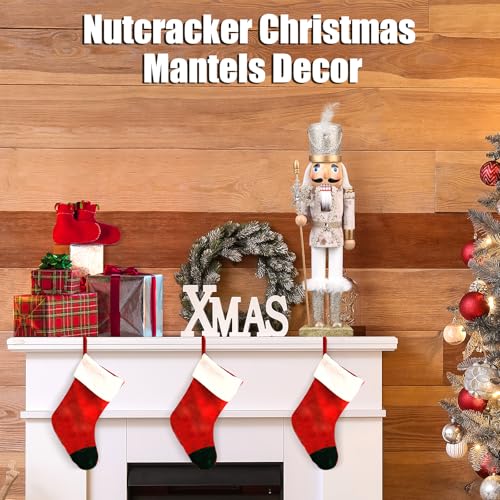 Gold Wooden Nutcracker Soldier Christmas Decor 15 Inch M218