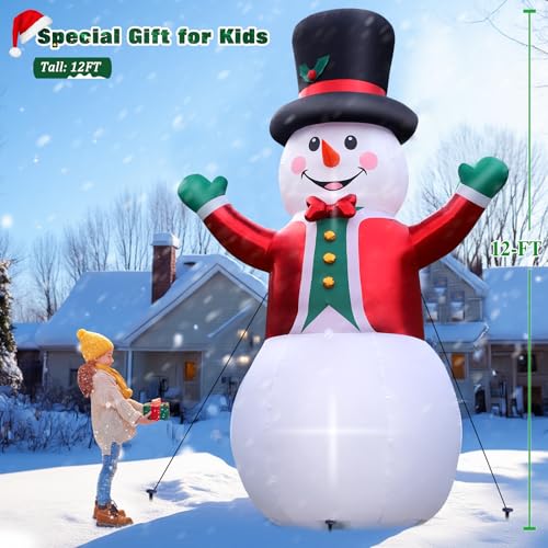 8 FT Christmas Inflatables Santa Claus with Gifts Bag, LED Light, Outdoor Decor F2174
