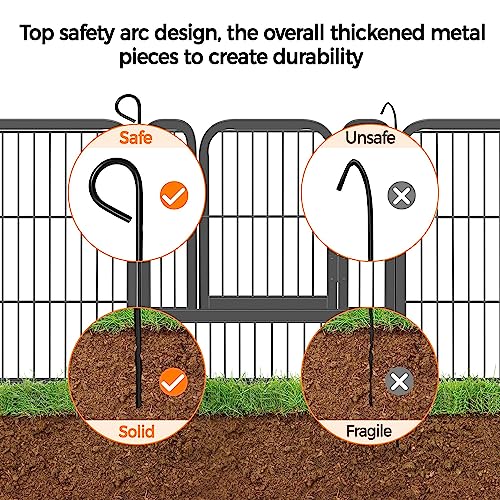 Yaheetech Dog Playpen Outdoor 40 Inch 8 Panels Metal Pet Fence I4784