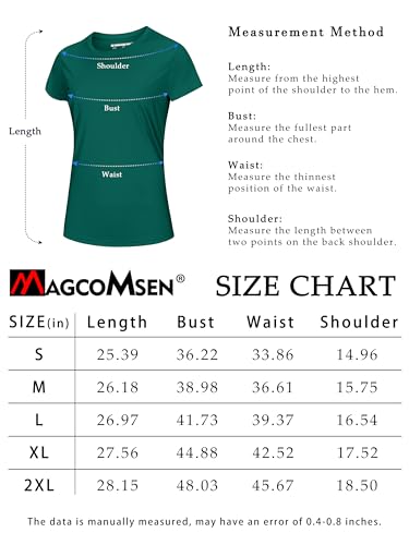 MAGCOMSEN Women's Short Sleeve UPF 50+ Sun Protection T-Shirt U490