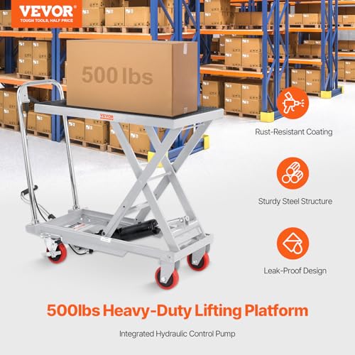 VEVOR Electric Lift Table 330 lbs Capacity, Height Adjustable, Black Y3219