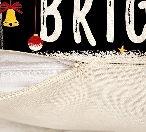Red Christmas Pillow Covers 18x18 Set of 4 Farmhouse Snowman Santa Tree V263