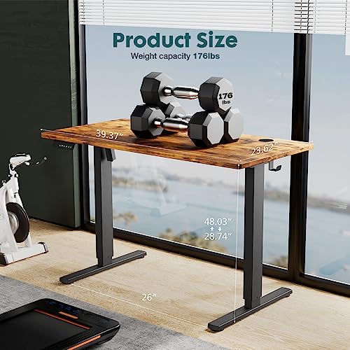 Adjustable Height Electric Standing Desk 55x24 Inch Black W5266