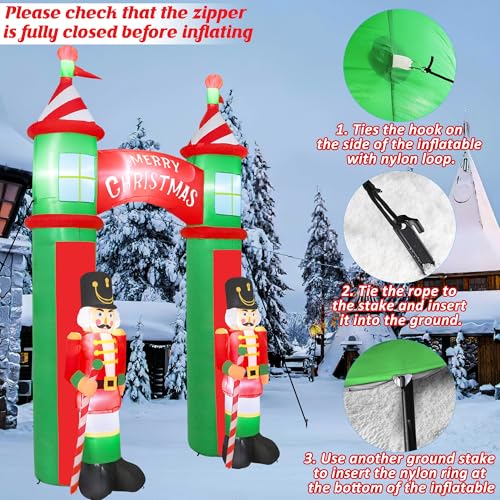 16FT Christmas Inflatable Snowman with LED Lights Outdoor Yard Decor N561071