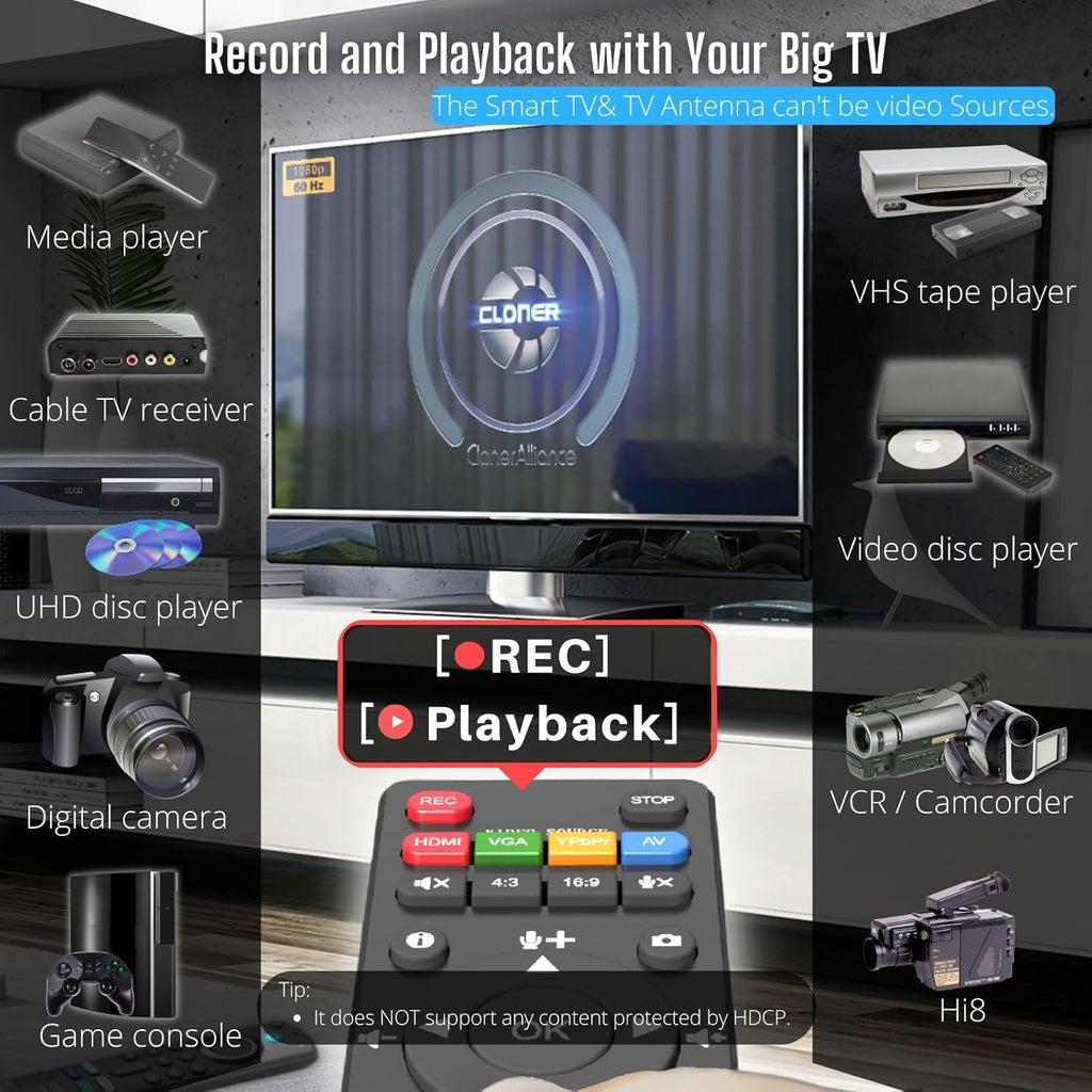 Box Pro 1080p Video Recorder DVR with HDMI Capture and TV Playback N301
