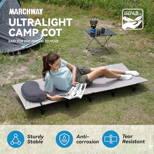 MARCHWAY Ultralight Folding Tent Camping Cot Bed, Portable for Outdoor Travel S705918