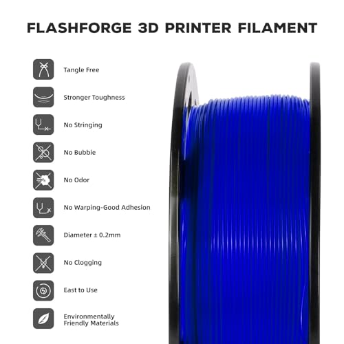 FLASHFORGE PLA Filament 1.75mm Burnt Titanium, Color Changeable 3D Printer Filament 1kg T433110