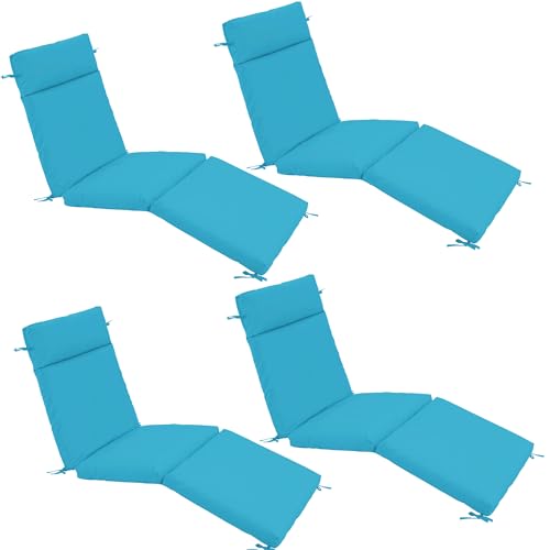Chaise Lounge Cushion 72x21x3 Inch Set of 2 Outdoor Patio Cream B783089