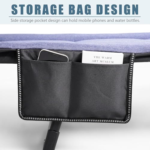 Foldable Camping Cot for Adults with Pillow, Portable Folding Bed, Heavy Duty, Grey K475115