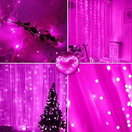 300 LED Curtain Christmas String Lights with Remote Control USB Power for Bedroom Home Decor K9828