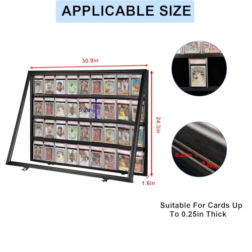 36 Graded Sports Card Display Case with Lockable Acrylic Door Y303965