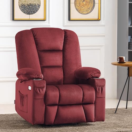 MCombo Small Power Lift Recliner Chair with Massage and Heat, Brown N356790