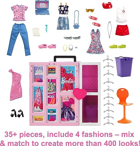 Barbie Dream Closet Playset with 35+ Doll Clothes & Accessories R452156