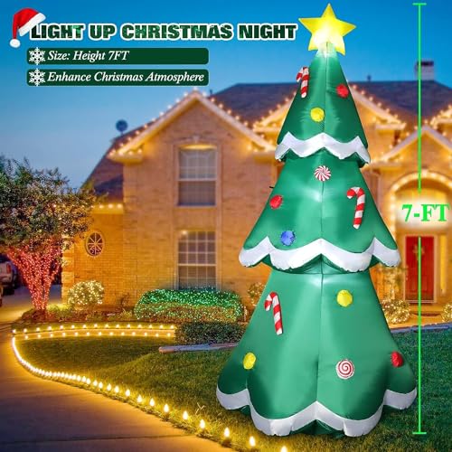 7 FT Christmas Inflatable Santa Claus with LED Lights Indoor Outdoor Decoration F5780