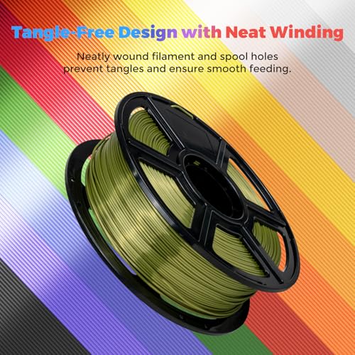 FLASHFORGE Silk PLA Filament 1.75mm, 1kg Spool V8381