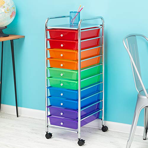 Honey-Can-Do Rolling Storage Cart with 12 Plastic Drawers J533829