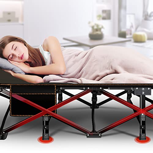 LILYPELLE Folding Camping Cot, Extra Wide Heavy Duty with Carry Bag Z15817