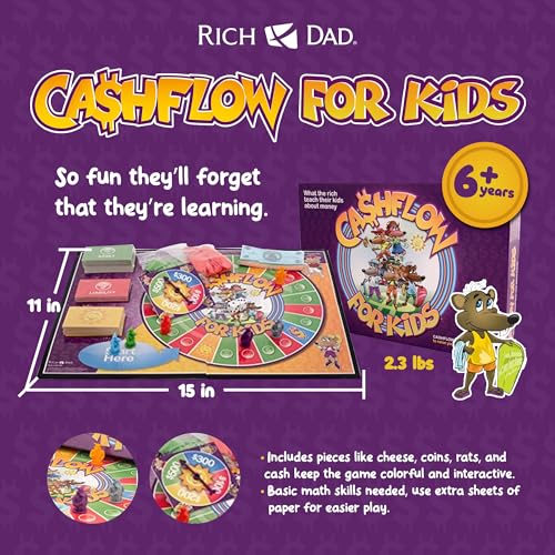 Rich Dad CASHFLOW Board Game, Educational Finance Literacy Game for Ages 14 & Up U172