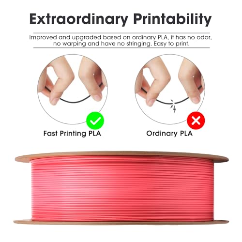 eSUN PLA Basic Filament 1.75mm, 3D Printer Filament, 1KG Spool, Black B3638