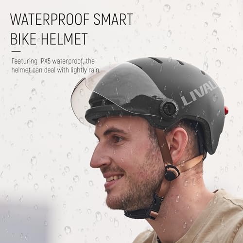 LIVALL L23 Smart Bike Helmet with LED Lights & Removable Visor A779416