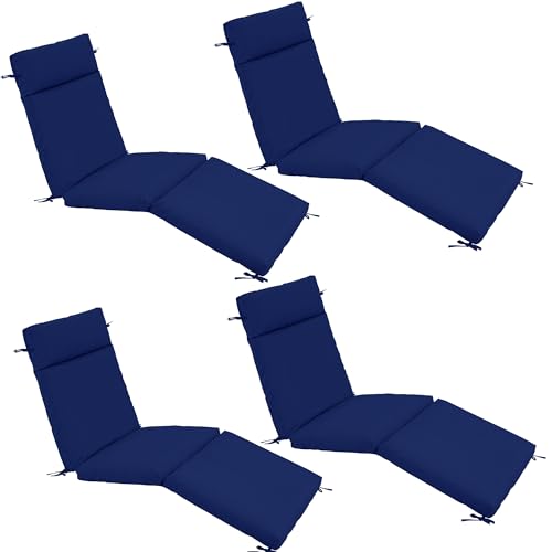 Chaise Lounge Cushion 72x21x3 Inch Set of 2 Outdoor Patio Cream B783089