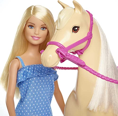 Barbie Doll & Toy Horse Set with Riding Outfit and Saddle S31325