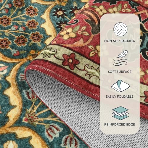 Lahome 8x10 Washable Non-Slip Oriental Area Rug J29797