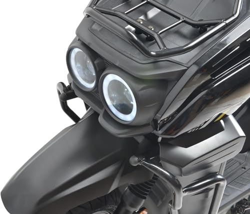 HHH Tank 150 Moped Gas Scooter 150cc Automatic Adult Bike, 12 inch Aluminum Wheels, White H60677