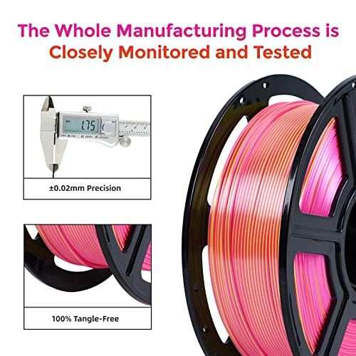 FLASHFORGE Silk PLA Filament 1.75mm, 1kg Spool V8381
