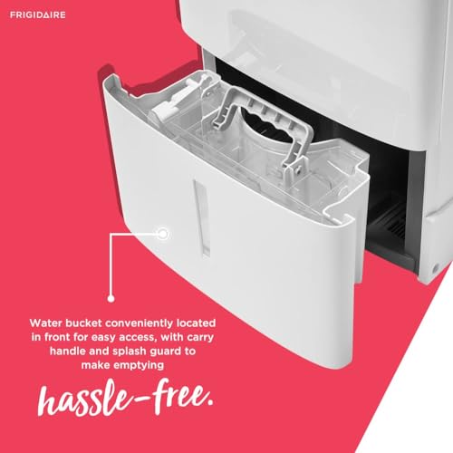 Frigidaire 50-Pint Portable Dehumidifier with Wi-Fi for Medium/Large Rooms, White Q334986