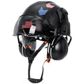 Hard Hats Construction OSHA Approved With Double Visor - Cascos De Construccion Vented Hard Hat With Clear and Tinted Visor Construction Safety Helmet Hat With Chin Straps 6pt Suspension