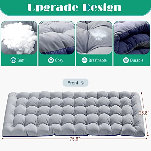 ABORON Oversized Folding Camping Cot for Adults, Double Layer 1200D, with Mat & Carrying Bag S2407