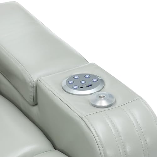 PU Electric Recliner Chair with Cooling Cup Holder and Bluetooth Speaker U4493