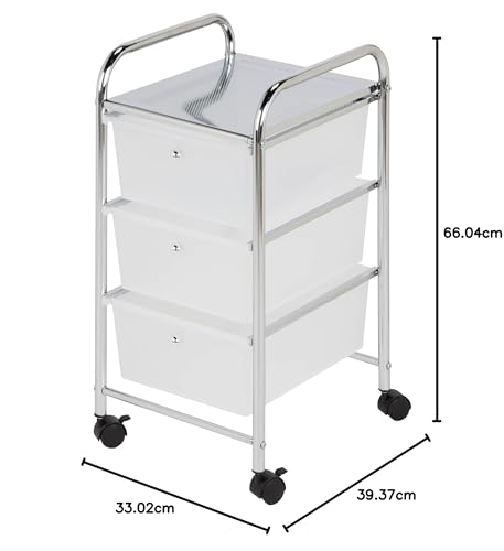 Honey-Can-Do Rolling Storage Cart with 12 Plastic Drawers J533829