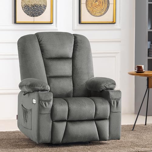 MCombo Small Power Lift Recliner Chair with Massage and Heat, Brown N356790