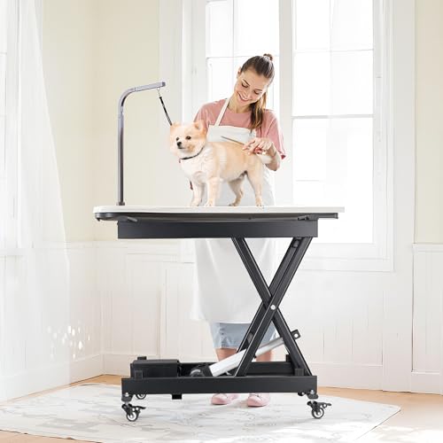 VEVOR Electric Lift Table 330 lbs Capacity, Height Adjustable, Black Y3219