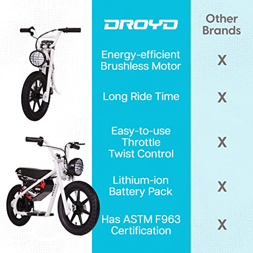Weeler Electric Mini Bike for Kids Ages 6 & Up, 200W, 14in Tire Y9687