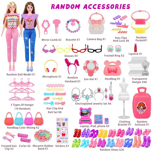 342 Pcs Doll Clothes and Accessories Playset for Girls G903
