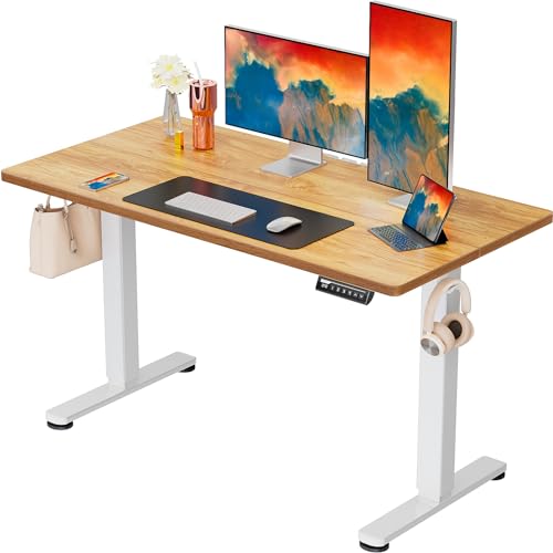 ErGear Height Adjustable Electric Standing Desk 48 x 24 Inches, Walnut S608