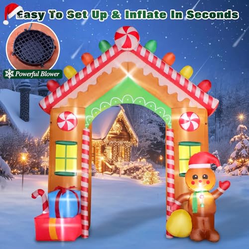 10 FT Inflatable Santa Claus with LED Lights for Outdoor Christmas Decor L40414